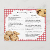 Chocolade Chip Cookies Recept Briefkaart (Voorkant)