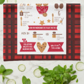 Chocolade Chip Cookies Recept Feestelijke Kerst Theedoek (Gevouwen)