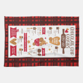 Chocolade Chip Cookies Recept Feestelijke Kerst Theedoek (Horizontaal)