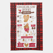 Chocolade Chip Cookies Recept Feestelijke Kerst Theedoek (Verticaal)