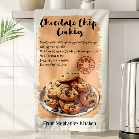 Chocolade Chip Cookies Recept Gepersonaliseerd Theedoek