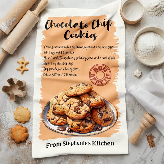 Chocolade Chip Cookies Recept Gepersonaliseerd Theedoek