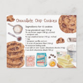 Chocolade Chip Cookies Recept Kaart (Voorkant)
