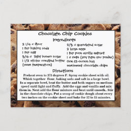 Chocolade Chip Cookies Recept Kaart Briefkaart