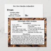 Chocolade Chip Cookies Recept Kaart Briefkaart (Voorkant / Achterkant)