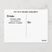 Chocolade Chip Cookies Recept Kaart Briefkaart (Achterkant)