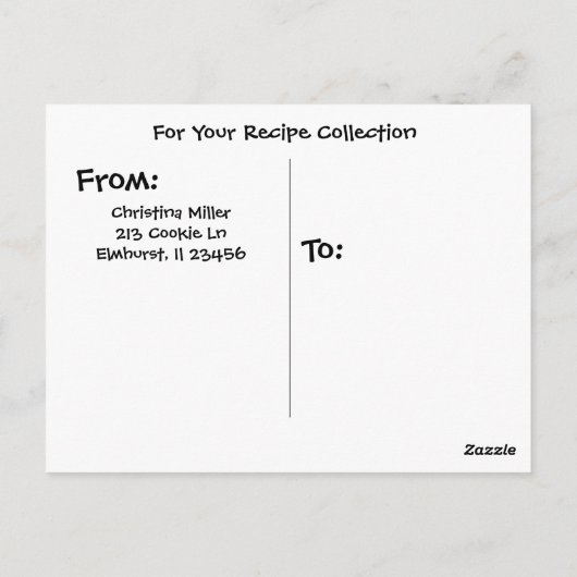 Chocolade Chip Cookies Recept Kaart Briefkaart (Achterkant)