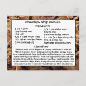 Chocolade Chip Cookies Recept Kaart Briefkaart (Voorkant)
