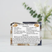 Chocolade Chip Cookies Recept Kaart Briefkaart (Staand voorkant)