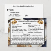 Chocolade Chip Cookies Recept Kaart Briefkaart (Voorkant / Achterkant)