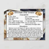 Chocolade Chip Cookies Recept Kaart Briefkaart (Voorkant)