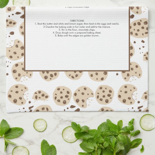 Chocolade Chip Cookies Recept Keepsake Theedoek (Gevouwen)