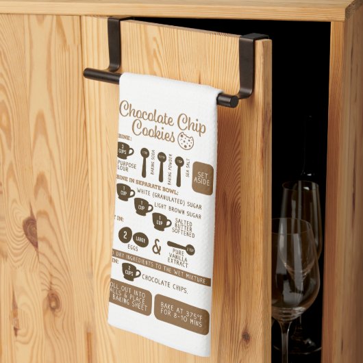 Chocolade Chip Cookies Recept Keuken Handdoek (Derde Gevouwen)