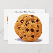 Chocolade Chip Cookies Recipe Cook Kitchen Sweets Briefkaart (Voorkant / Achterkant)