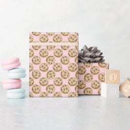 Chocolade Chip Cookies - Roze ompakpapier Cadeaupapier