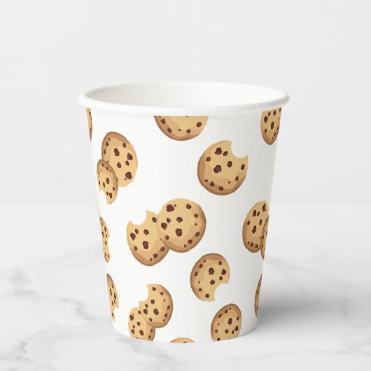 Chocolade Chip Cookies Verjaardag Papieren Cups –  Papieren Bekers (Voorkant)