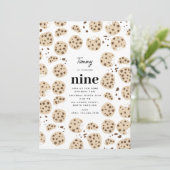 Chocolade Chip Cookies Verjaardagsfeest Thema Kaart (Staand voorkant)