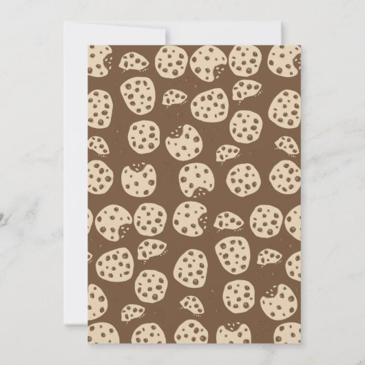 Chocolade Chip Cookies Verjaardagsfeest Thema Kaart (Achterkant)