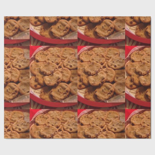 Chocolade Chip Cookies Wrapping Paper Cadeaupapier (Zoom)