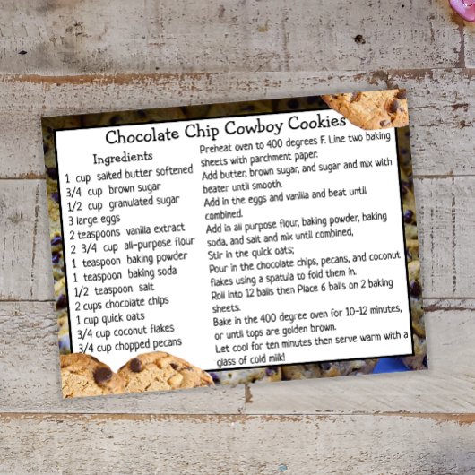 Chocolade Chip Cowboy Cookies Recept Kaart