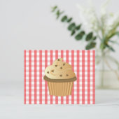 Chocolade Chip Cupcake Briefkaart (Staand voorkant)