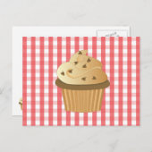 Chocolade Chip Cupcake Briefkaart (Voorkant / Achterkant)