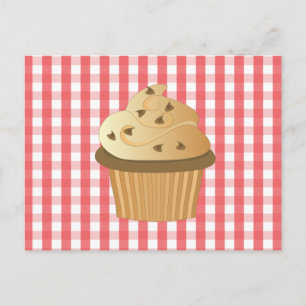 Chocolade Chip Cupcake Briefkaart