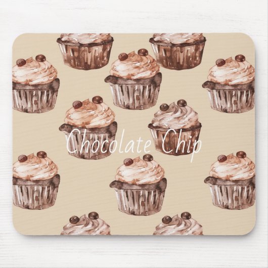 Chocolade Chip Cupcakes Muismat (Voorkant)