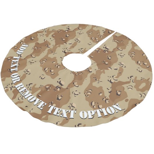 'Chocolade Chip' Desert Militaire Camouflage Kerstboom Rok (Gekanteld)