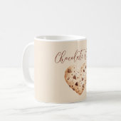 Chocolade Chip Hart Koekje Koffiemok (Voorkant links)