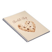 Chocolade Chip Hart Koekje Notitieboek (Rechterzijde)
