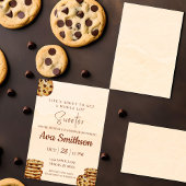Chocolade Chip Koekje Baby Shower Uitnodiging