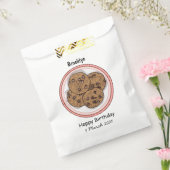Chocolade chip koekje cartoon illustratie bedankzakje (Gezegeld)
