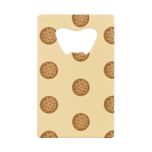 Chocolade Chip Koekje  Creditkaart Flessenopener (Voorkant)