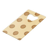 Chocolade Chip Koekje  Creditkaart Flessenopener (Voorkant Gekanteld)