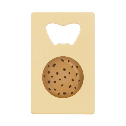 Chocolade Chip Koekje  Creditkaart Flessenopener (Voorkant)