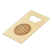 Chocolade Chip Koekje  Creditkaart Flessenopener (Achterkant Gekanteld)