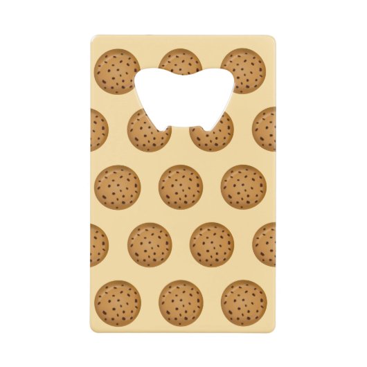 Chocolade Chip Koekje Creditkaart Flessenopener (Voorkant)
