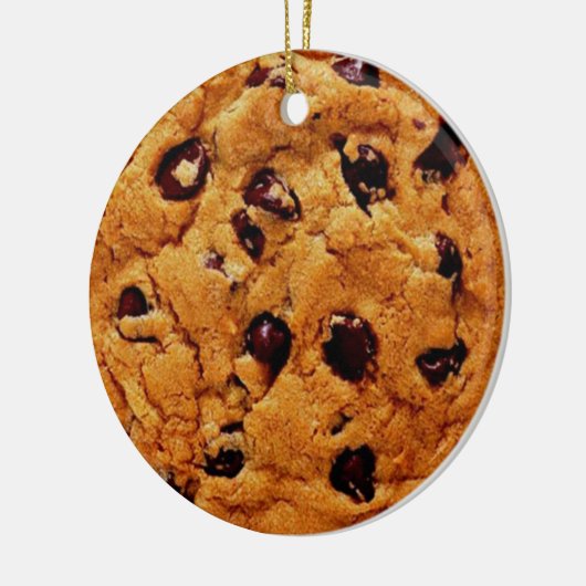chocolade chip koekje keramisch ornament (Links)