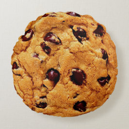 chocolade chip koekje rond kussen
