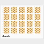 Chocolade Chip Koekje Vierkante Sticker (Vel)