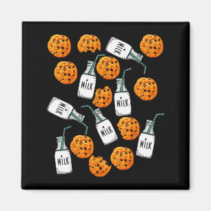 Chocolade Chip Koekjes En Melk Grappig Kostuum Magneet