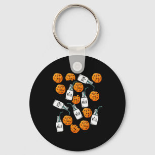 Chocolade Chip Koekjes En Melk Grappig Kostuum Sleutelhanger