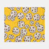 Chocolade Chip Koekjes Fleece Deken (Voorkant (Horizontaal))