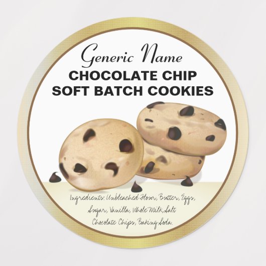 Chocolade Chip Koekjes Labels (Design 2)