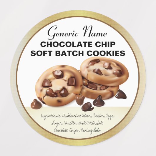 Chocolade Chip Koekjes Labels (Design 1)