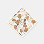 chocolade chip koekjes patroon wit servet (Hoek)