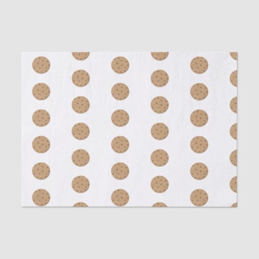 Chocolade Chip Koekjes Schattig Geïllustreerd Tissuepapier (Voorkant)
