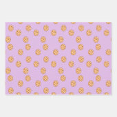 Chocolade chip koekjes verjaardag paarse inpakpapier vel (Voorkant 3)