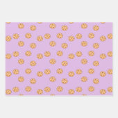 Chocolade chip koekjes verjaardag paarse inpakpapier vel (Voorkant)